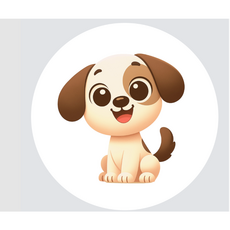 티셔츠에코백DIY전사지(말랑꿈틀ILY(G)동물캐릭터, 1개, 강아지초코