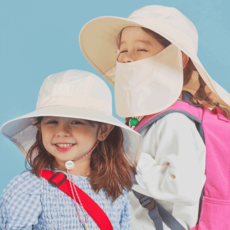 빅토리아앤프렌즈 키즈 성인 물놀이 UV 페이스 아쿠아 플랩캡