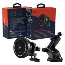 Meet Mind iCar-03a 15W無線磁吸製冷散熱車架，iPhone無線充電車載支架，手機散熱器，磁吸手機支架, 黑色