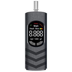 자가음주측정 LCD 단속 숙취 디지털 알코올 테스터 전문 감지기 음주 측정기 경찰 Alcotester 디스플레이 가정용 운전 테스트, 검정색