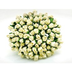 [ 713448 ] TH 100 Tiny. 아이보리 색상 장미 꽃 봉오리 뽕나무 종이 공예 수제 웨딩 사이즈 0.4cm 스크랩북 많은 카드 프로젝트, [ 713448 ] TH 100 Tiny. 아이보리 색