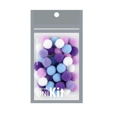 솜사탕퐁퐁이 15mm 블루베리 1P 공예만들기 크리스마스폼폼이, 10g, 1