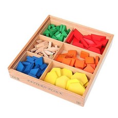 고급 패턴블럭112p(원목케이스/6가지 도형)/도형퍼즐aja7+7MLy