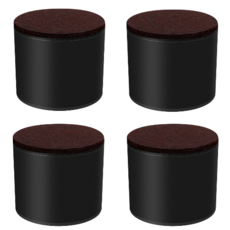 Kwakssinesyupeol 可調式圓形家具增高腳墊 60*52mm 4入, 黑色