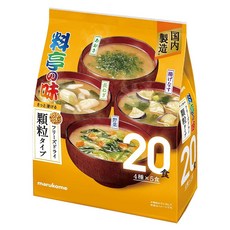 marukome 大容量冷凍乾燥顆粒 高級餐廳綜合口味 錦糸味噌 + 大蔥 + 炸茄子 + 蔬菜口味 20入, 1個, 150g