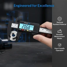 6인치 디지털 버니어 캘리퍼스 0150mm LCD 디스플레이 미터법 전자 자 DIY 프로젝트에 한 내구성 있고 정확한 측정 도구, 1세트