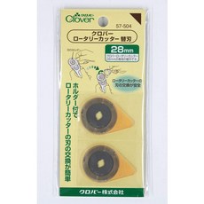 【可樂牌Clover】日本原廠現貨 藍柄裁刀 28mm 57-502、裁刀片28mm(2入) 57-504 57502, 1個, 57-504: 替換裁刀片28mm 2入