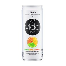 VIDA 氣泡飲 無糖零卡零色素 原味柑橘風味 325ml, 1個, 氣泡飲【柑橘味】325ml