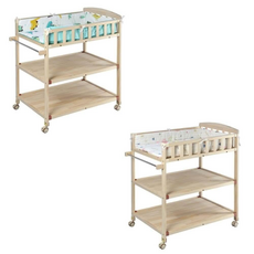 KOOMA 實木嬰兒尿布台附置物架 (附棉墊), 恐龍