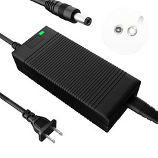 EVAPLUS UL 인증 54.6V 전기 자전거 전원 어댑터 48V 리튬 배터리용 고속 스쿠터 충전기 DC 커넥터 5.5mm * 2.5mm/2.1mm, All black 5.5mm 1-Prong DC Plu