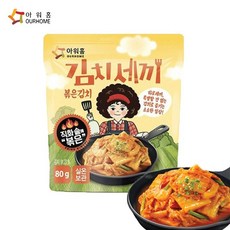 아워홈 김치세끼 볶음김치 80g x 6개 / 볶은김치 여행용김치 미니김치 꼬마김치, 480g, 1개