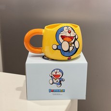 아소공방 도라에몽 캐릭터 도자기 머그컵, 바나나, 3세트