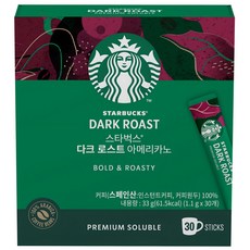 스타벅스 다크 로스트 아메리카노 원두커피믹스, 1.1g, 30개입, 1개