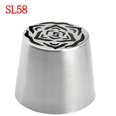 스테인레스 스텐 스틸 러시아어 장착 노즐 과자 쿠키 케이크 퐁당 팁 맞춤형 버터 크림, 10 SL58