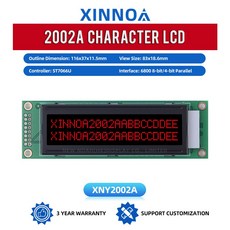 BTN 블랙 필름 레드 4004A2 LCM LCD 모듈 2x40 4004 16 핀 인터페이스 190x54x13 1mm 컨트롤러 ST7066U 디스플레이 화면, Black Film Red