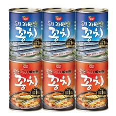 동원 자연산 꽁치 300g 3P + 김치찌개용 꽁치 300g 3P, 1세트, 1.8kg