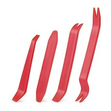 GOOACC 6피스 자동 트림 제거 도구 키트 긁힘 방지 도구 키트 자동차 오디오 대시 윈도우 몰딩 패스너 리무버 도구 키트-블루, Red, 4PCS Trim Removal Tool