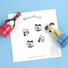 월레스와 그로밋 캐릭터 피규어 칭찬 스탬프 도장, 없음