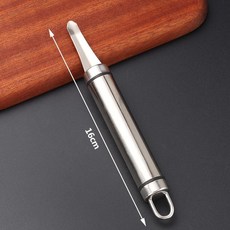 拜格 剝蝦殼剔除刀 不鏽鋼U型挖口設計, 1個, 多功能蝦線刀-1把