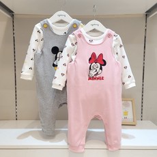 [아가방]강남점*디즈니베이비 50%할인 귀여운 디자인에 미키미니 오버올 상하세트/부드러운 소재와 신축성으로 편안하게 입기좋은 상하세트