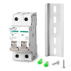 DC 회로차단기 40A 500V DIN레일 태양열 차단스위치 PV시스템 배터리 인버터, 단일 25A