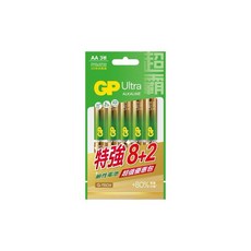 GP超霸 Ultra 超特強3號AA 4號AAA 鹼性電池10入裝，持久耐用，適用於各式電子產品, 1個, 3號(AA), 10