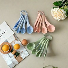 烘焙周邊 烘焙用具組新款加厚量勺刻度勺廚房調料勺輔食藥粉勺食品級塑料量勺 烘焙用具 烘, 優質量勺  隨機色5個, 1個