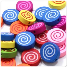 EP 공예재료 4000통 비즈 골뱅이 모양 나무비즈