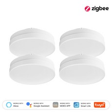 MOES 투야 지그비 스마트 LED 램프 GX53 색상 변경 가능 조광 전구 음악 동기화 레스토랑 캐비닛 알렉사 구, 06 4 PCS, 06 4 PCS