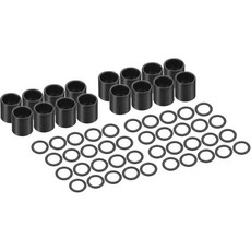 PATIKIL 스케이트보드 16 베어링 스페이서 및 40개 와셔 세트 롱 플레이트 스피드 스쿠터 액슬 교체 롱보드 트럭 휠 블랙