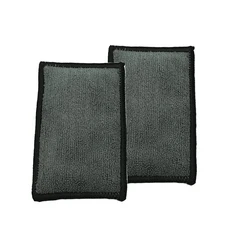 1-5Pcs 가죽 인테리어 세차 패드에 대 한 양면 자동차 스크러빙 스폰지 마이크로 화이버, 05 2Pcs Gray