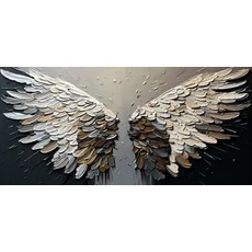 천사 날개 유화 캔버스 회화 대형 벽 예술 추상 화이트 윙 아트 페인팅 미니멀리스트 홈 장식 맞춤 선물, 13 70x140cm NO frame, 02 PF 24935