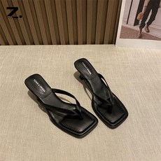 Zoovit 여성 여름 캐주얼 조리 샌들 슬림한 하이힐 샌들 슬리퍼