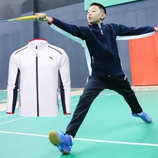 台灣出貨 新款兒童長袖羽毛球服秋冬男女學生運動外套褲乒乓球訓練套裝定制