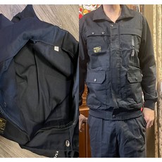 廣隆 純棉帆布工作服 上衣 褲子 防燙 耐磨 電焊 汽修 工作褲 工作衣 勞保服 夾克 外套, 1個, 170公分-黑色, 黑色