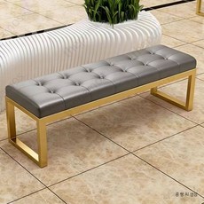 신발장 앞의자 벤치형 신발장스툴 그레이 회사 쿠션 집 현관벤치의자 문앞 휴식벤치, G_골드프레임 다크그레이 120x35x40