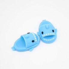 倉鼠鯊魚拖鞋 倉鼠裝飾 小寵拖鞋 小動物裝扮 倉鼠鞋子 蜜袋鼯倉鼠用品 小寵服飾 角色扮演 改款後更合腳, 1個, s藍色(一雙)合腳小款(倉鼠 蜜袋鼯專用, 藍色