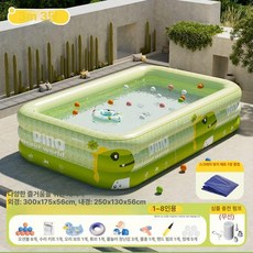 가정용 풀장 야외 마당 대형 에어 수영장 여름 물놀이 베란다, 1개, 3m 3칸 코어 + 플래시 + 놀이