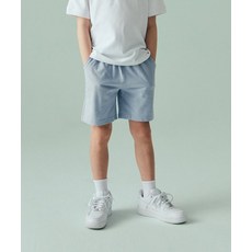 무신사 스탠다드 MUSINSA STANDARD KIDS 라이트웨이트 스웨트 쇼츠 [블루 그레이] MKBPK5Z01-BY 418656