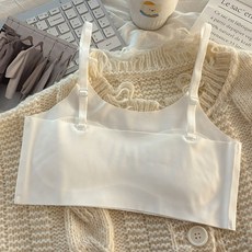 DFMEI 7-14歲女童內衣小學初中發育期背心冰絲無痕內衣女孩文胸夏季薄款