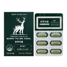 본투비맨 본투비쿨 클로렐라 엽록소 활성산소 관리, 1개, 30정