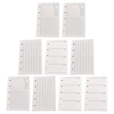 Gogogmee 9팩 안감 바인더 종이 리필 - A8 5홀 펀치 루즈 리프 시트 유선 노트 인서트 페이지 플래너 저널용 교체용 필러 용지