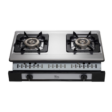 喜特麗 JT-GU205S 雙口瓦斯爐 嵌入爐 台製考克 熄火安全裝置 不鏽鋼面板, 天然氣