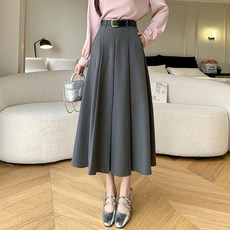 뉴욕멋쟁이 조이드 핀턱플레어 롱스커트