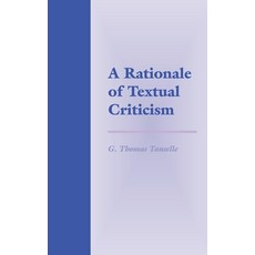 (영문도서) A Rationale of Textual Criticism Paperback, University of Pennsylvania ..., English, 9780812214093