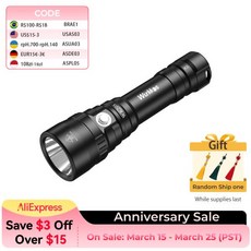 Wurkkos WK20S 강력한 다이빙 손전등 IPX8 방수 스쿠버 라이트 충전식 최대 2000 루멘 SST40 HD LED 4 가지, 01 5000-5300K, 01 빠른  Mainland, 1