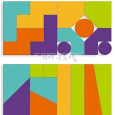꼬미구르미 심화퍼즐 칠교학습놀이 플러스, 1개