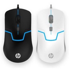 HP LED 백라이트 게이밍 마우스, M100, 화이트
