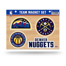 Rico Industries NBA 다이컷 팀 자석 세트 시트, Denver Nuggets
