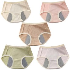 햄라인 여성 샘 방지 생리 팬티 위생 방수 팬티 5종 세트